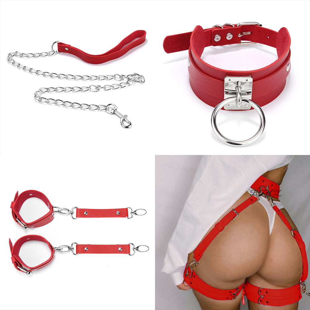 Sensual Bond Belt Necklet Set-Suspender Belts-StylinArts