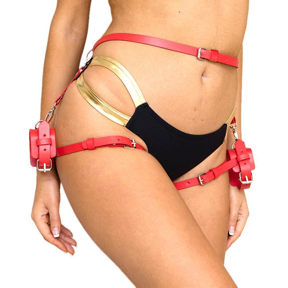 Luxurious Restraint Waist Belt Set-Suspender Belts-StylinArts