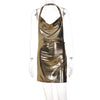Sophistique Elegance: Backless Solid Color Slim Fit Slit Dress