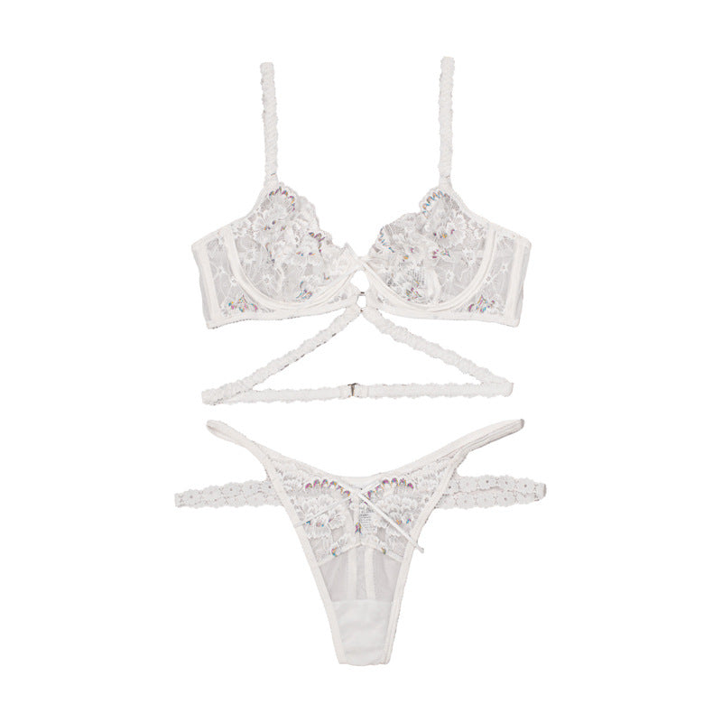 Dreamy Floral Lace Bra and Panty Set - StylinArts-Bras and Briefs-StylinArts