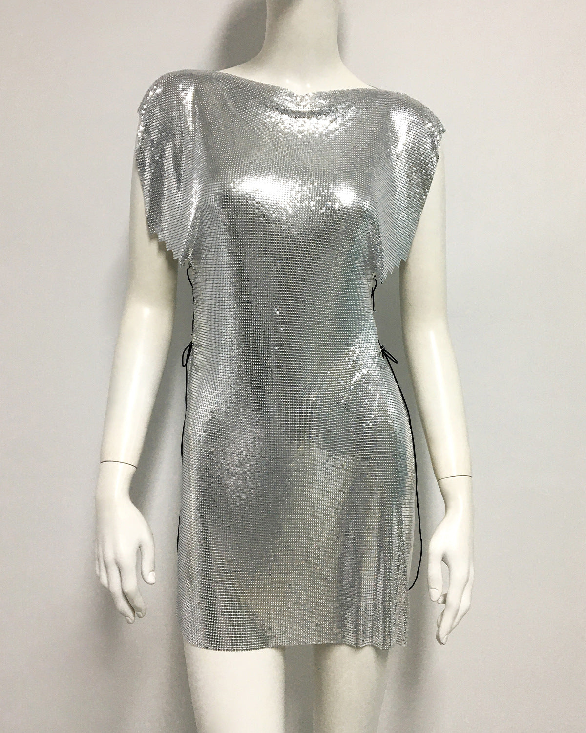 Metallic Sequin Sensation: Spring/Summer Bandage Dress-A Line Dress-StylinArts