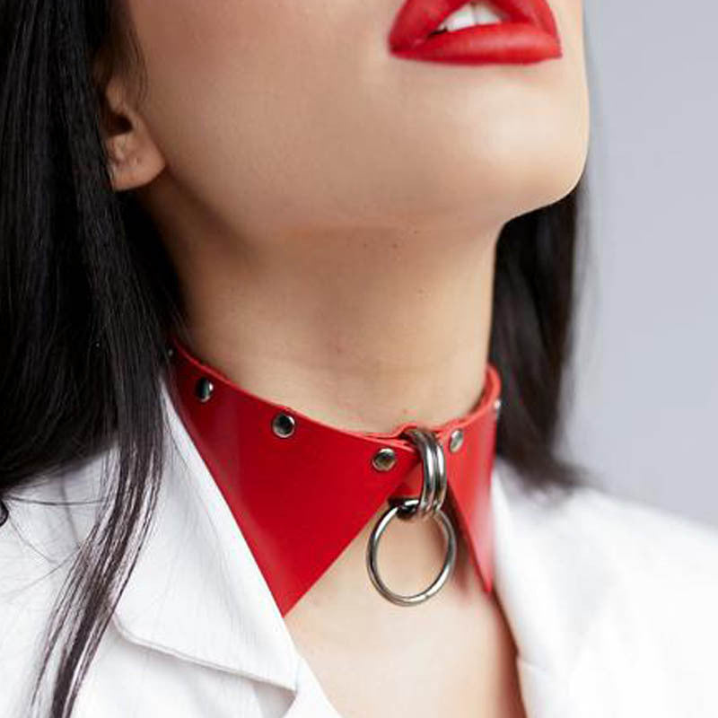 Vespera Vegan Leather Choker-Garter-StylinArts-StylinArts