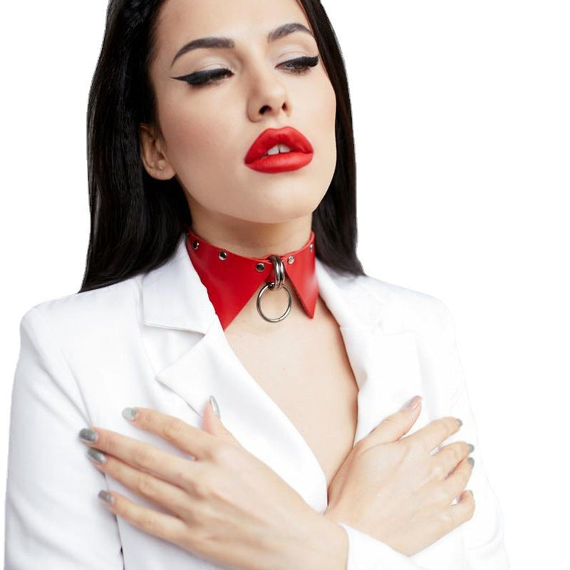 Vespera Vegan Leather Choker-Garter-StylinArts-StylinArts