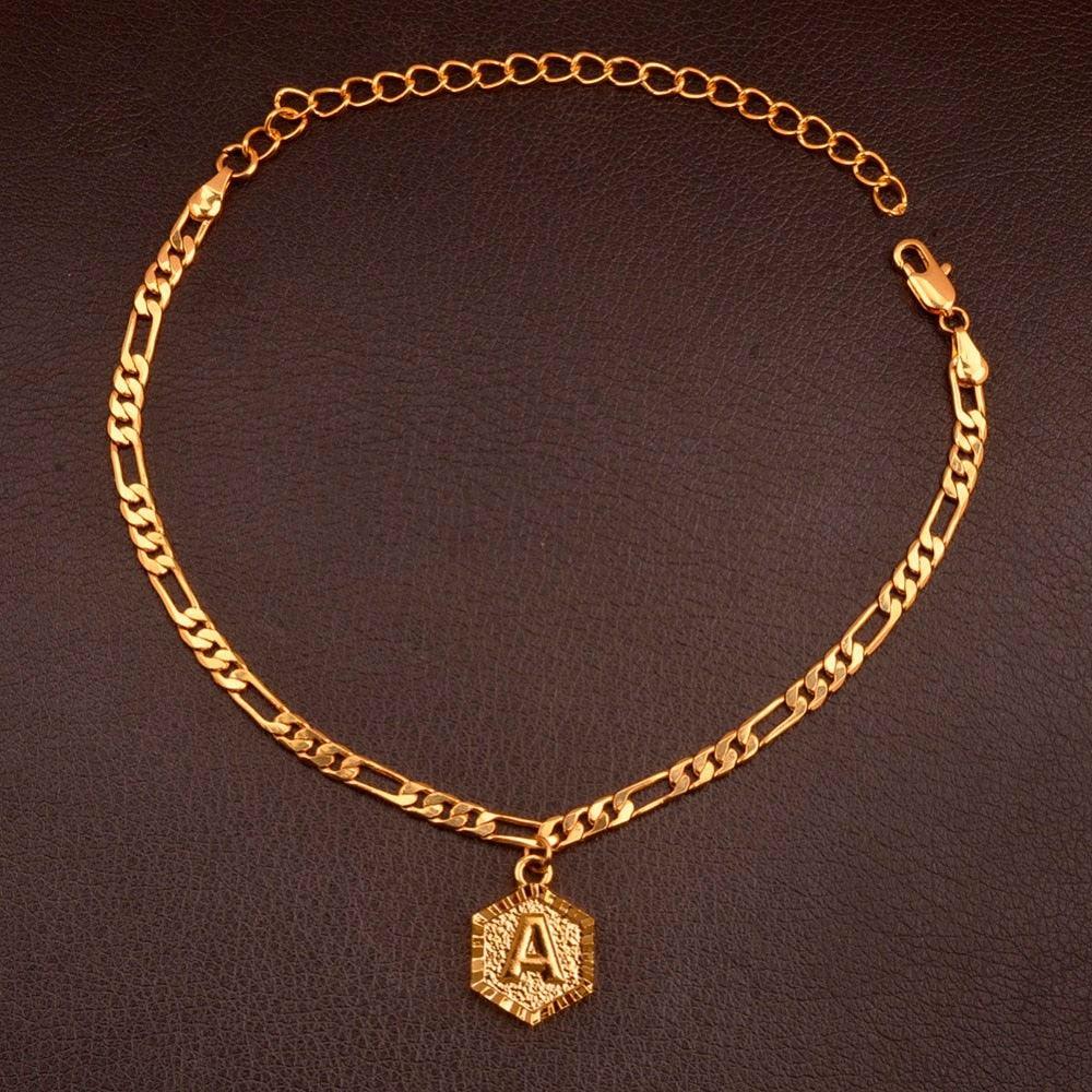 Signature Initial Anklet-Anklets-StylinArts