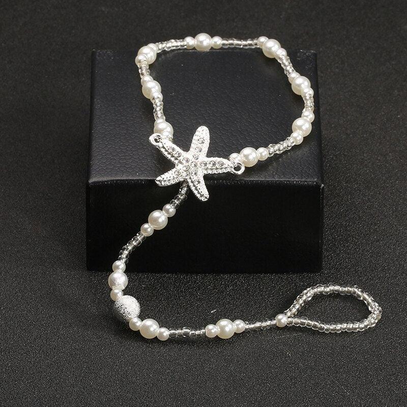 Ocean Whisper Pearl Anklet-Anklets-StylinArts