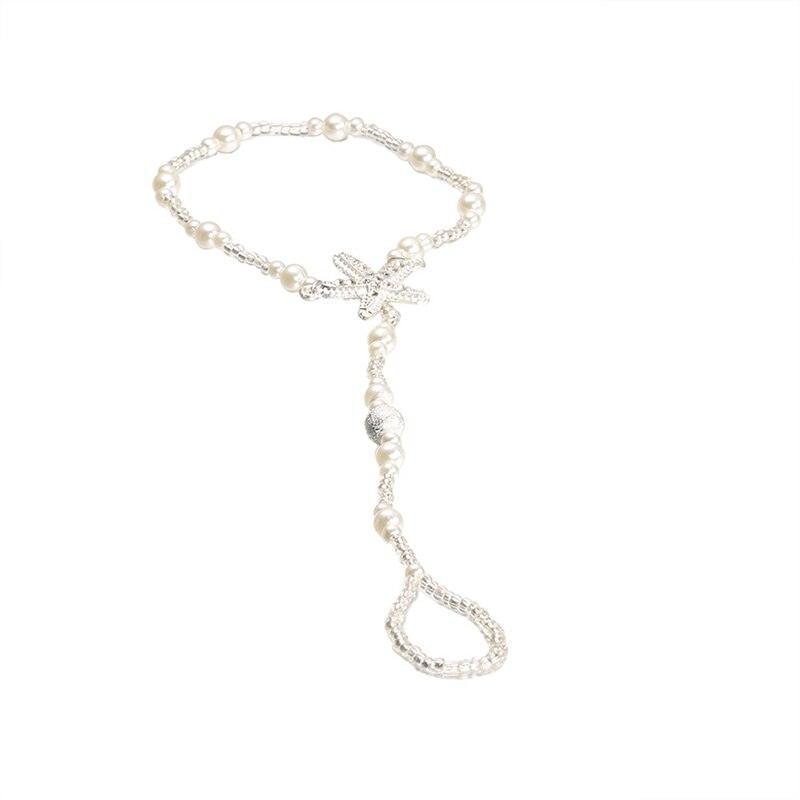Ocean Whisper Pearl Anklet-Anklets-StylinArts