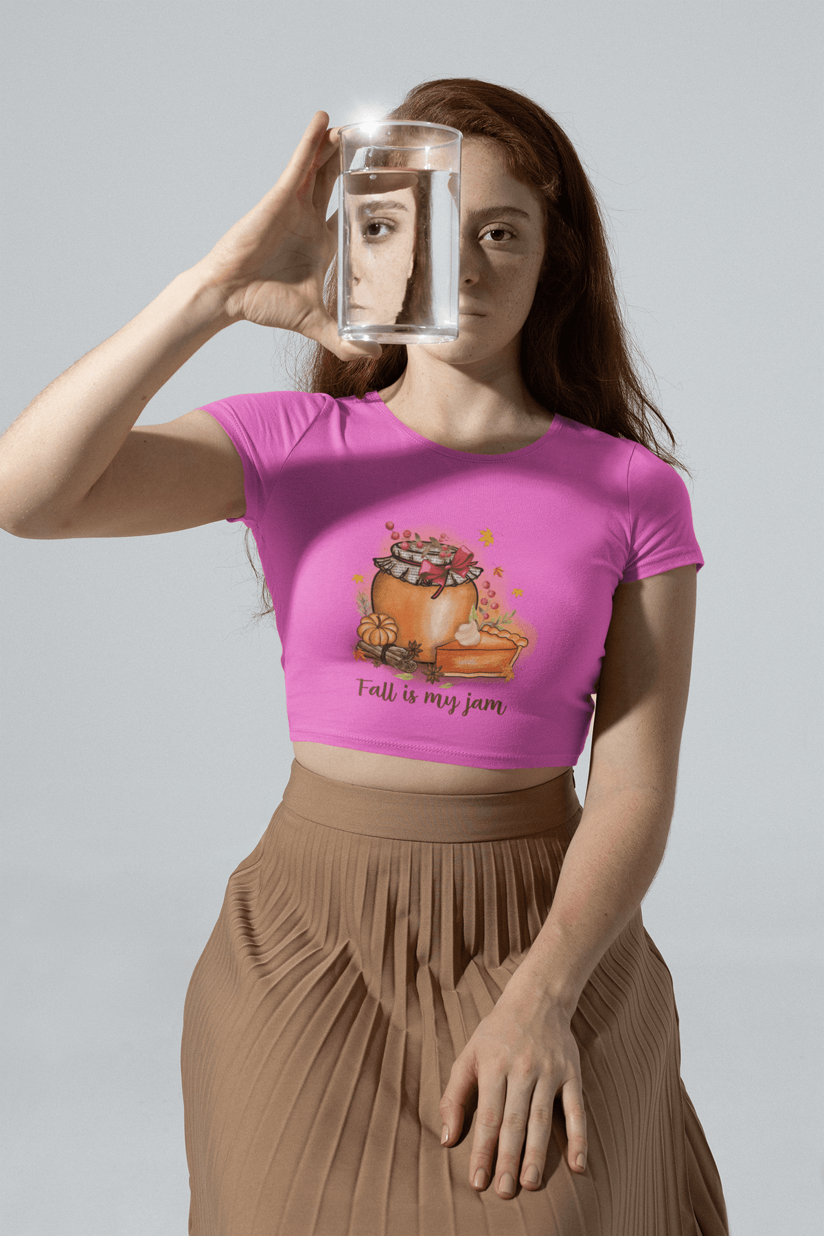 Fall is my Jam Cropped T-Shirt-Cropped Tees-StylinArts