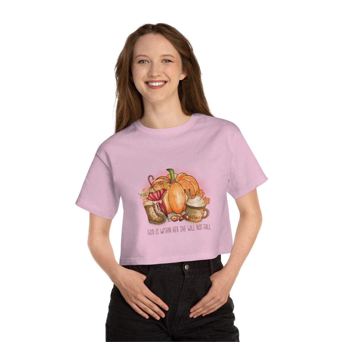 GOD is within Her Cropped T-Shirt-Cropped Tees-StylinArts