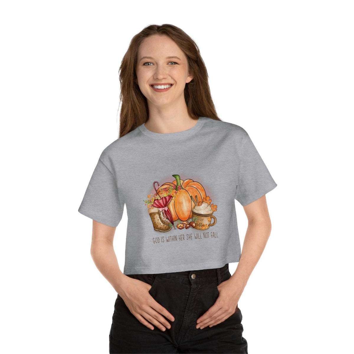 GOD is within Her Cropped T-Shirt-Cropped Tees-StylinArts