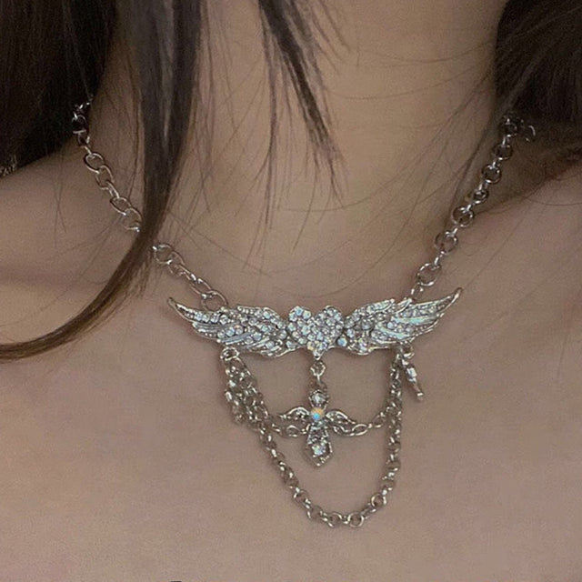 Angel Wings Pendant Necklace - StylinArt