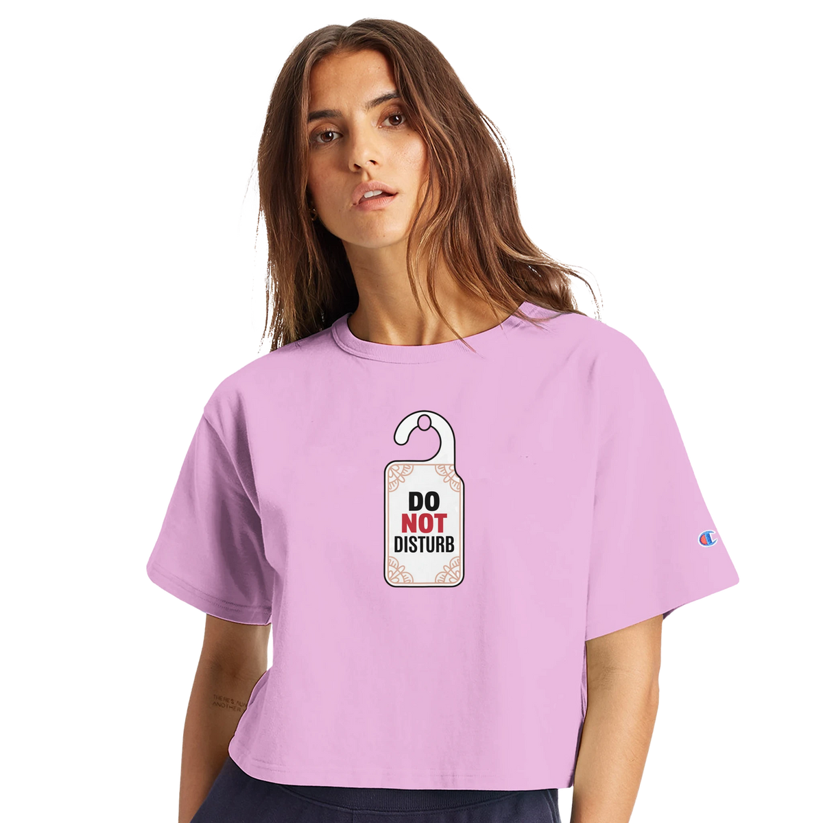 Do Not Disturb (Unless You’re Undressing Me) Tee-pink candy-S-Cropped Tee-StylinArts