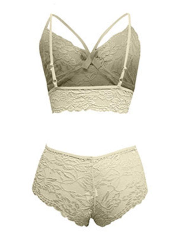 Refined European and American Lingerie Ensemble-Bras and Briefs-StylinArts