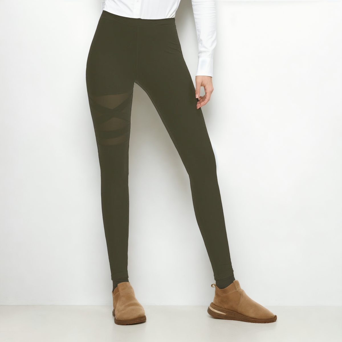 MeshFusion High-Waist Sculpting Leggings-Gym Leggings-StylinArts