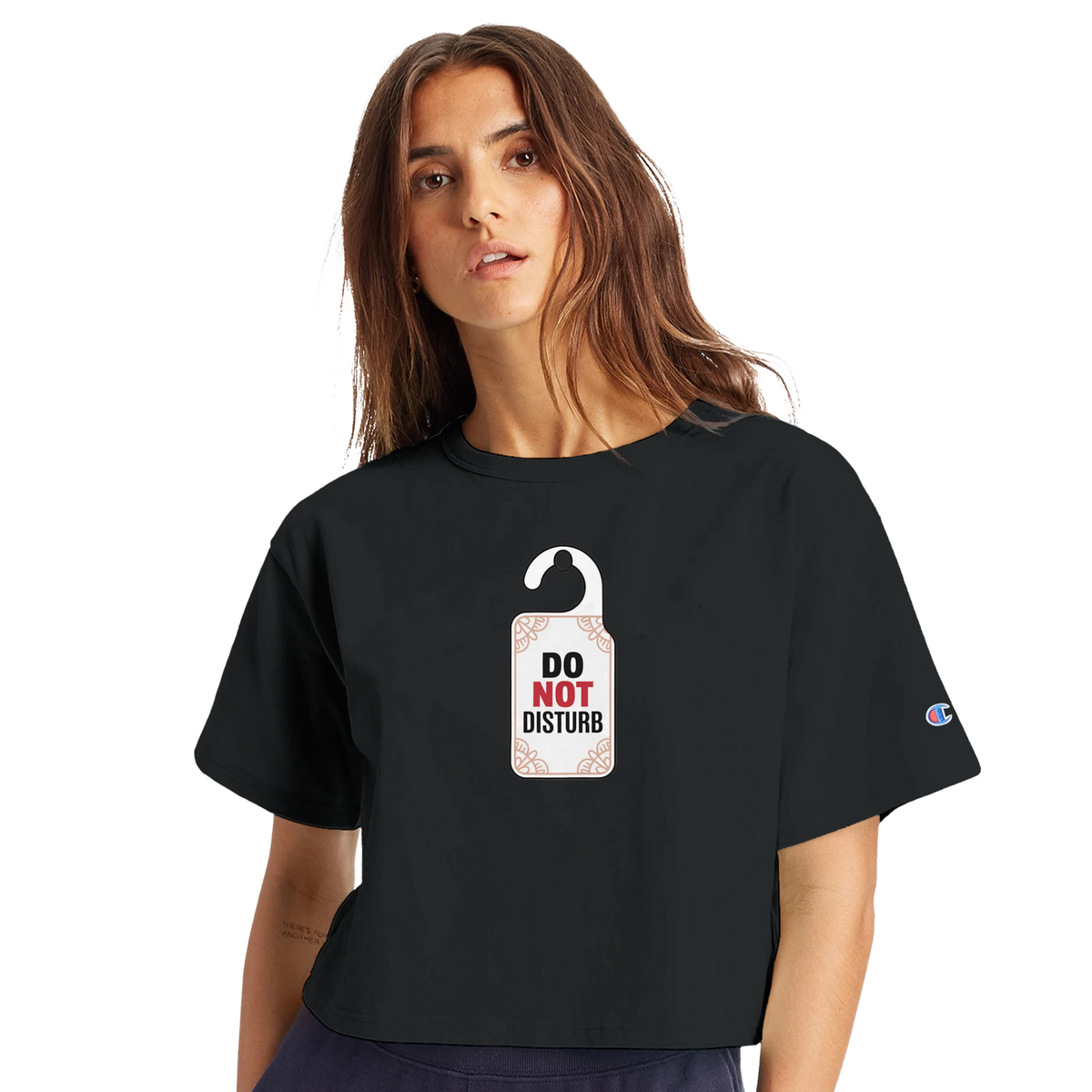 Do Not Disturb (Unless You’re Undressing Me) Tee-Black-S-Cropped Tee-StylinArts
