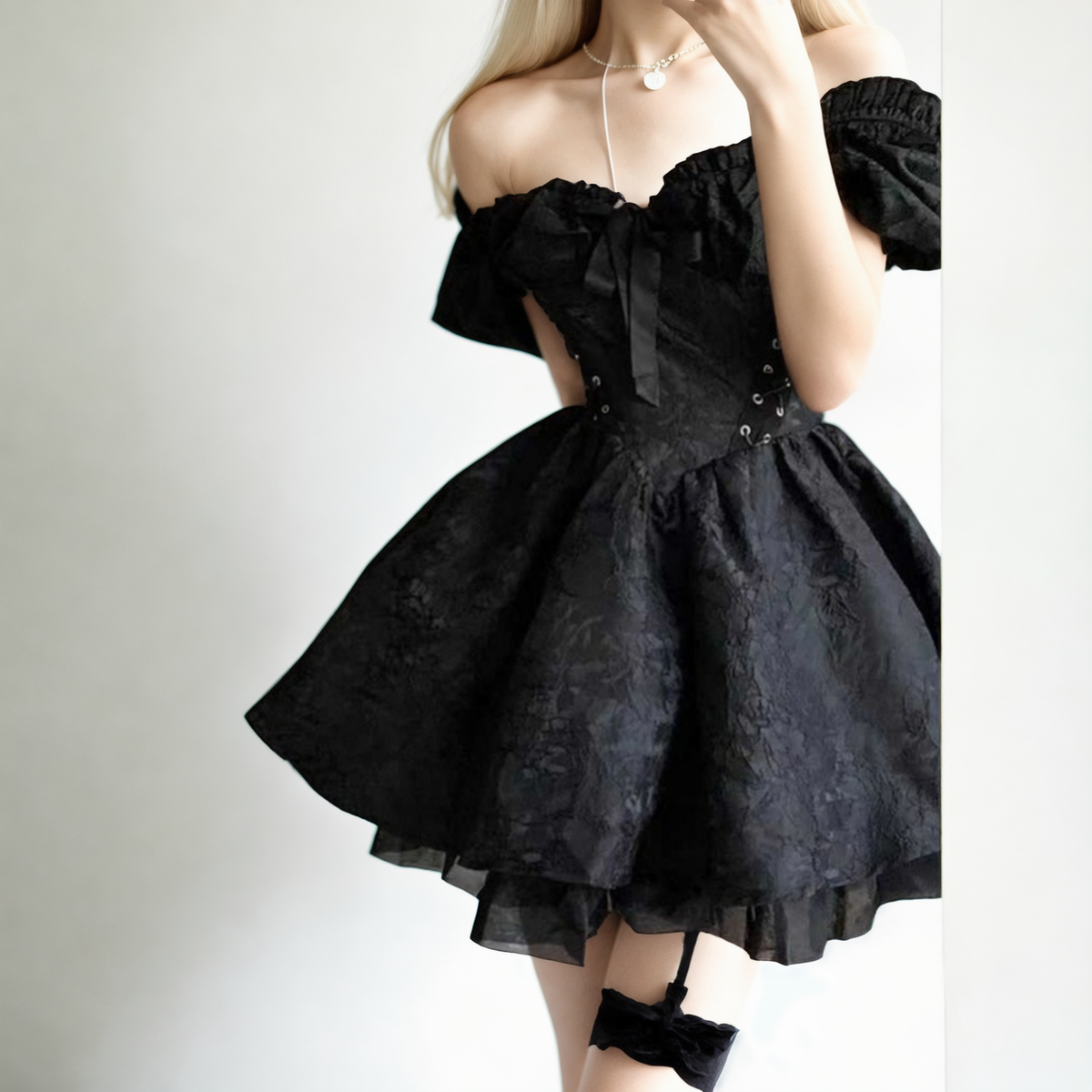 Parisian Chic: French Black Linen Mini Dress - StylinArts