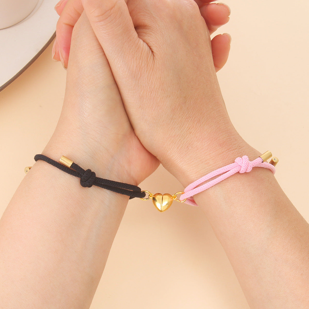 Magnetic Heart Connection Bracelet Set