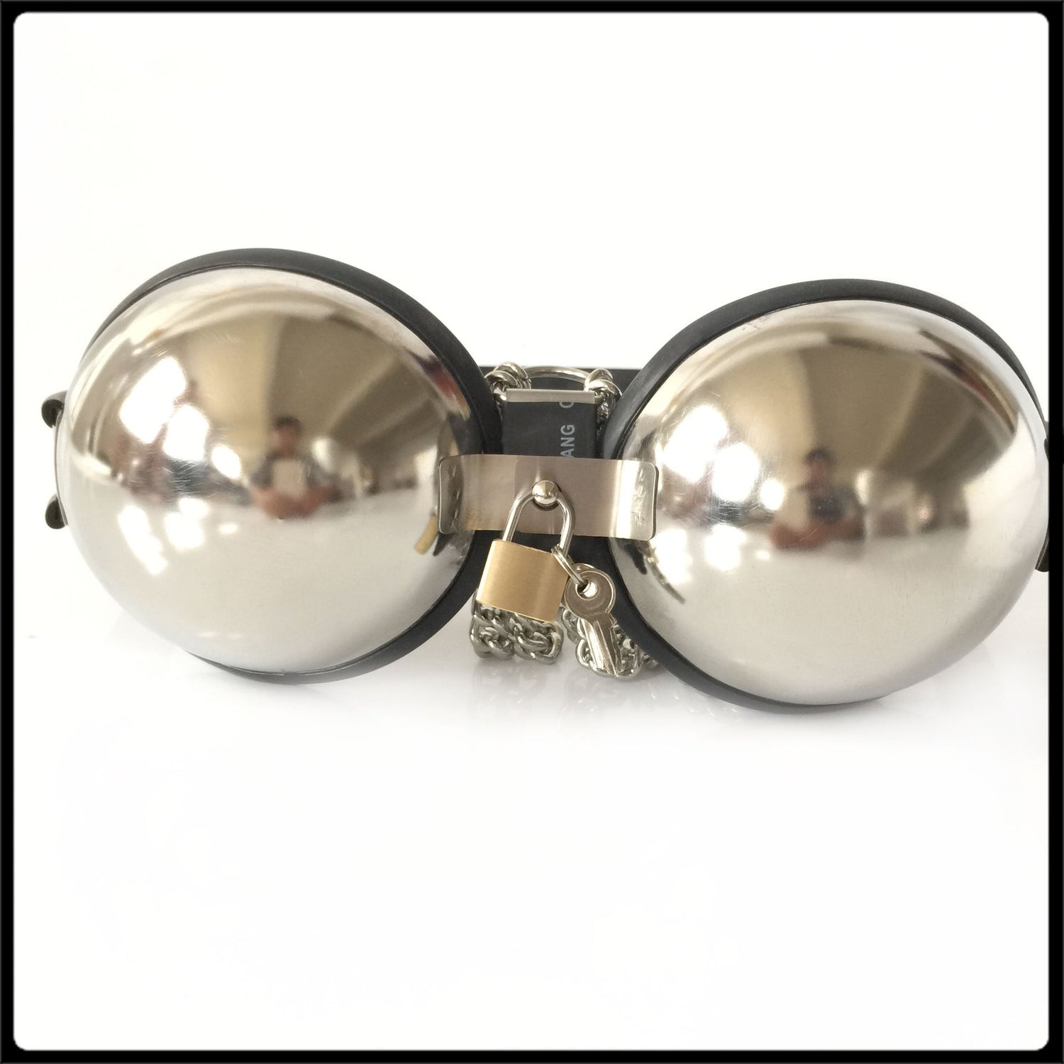 Stainless Steel Chain Bra – Fantasy Costume Lingerie with Lockable Cups