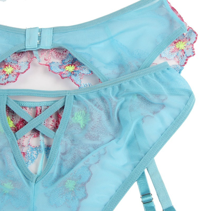 Floral Reverie Embroidered Lingerie Set - Limited Edition