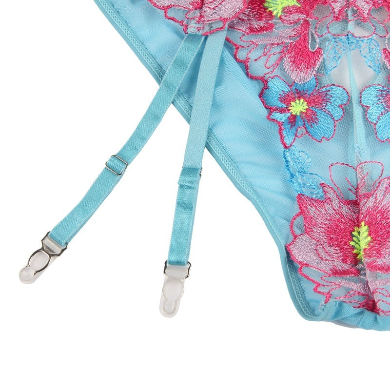 Floral Reverie Embroidered Lingerie Set - Limited Edition