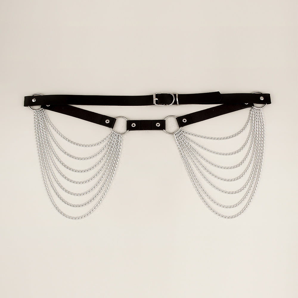 Celestial Chain Hip Harness-Suspender Belts-StylinArts