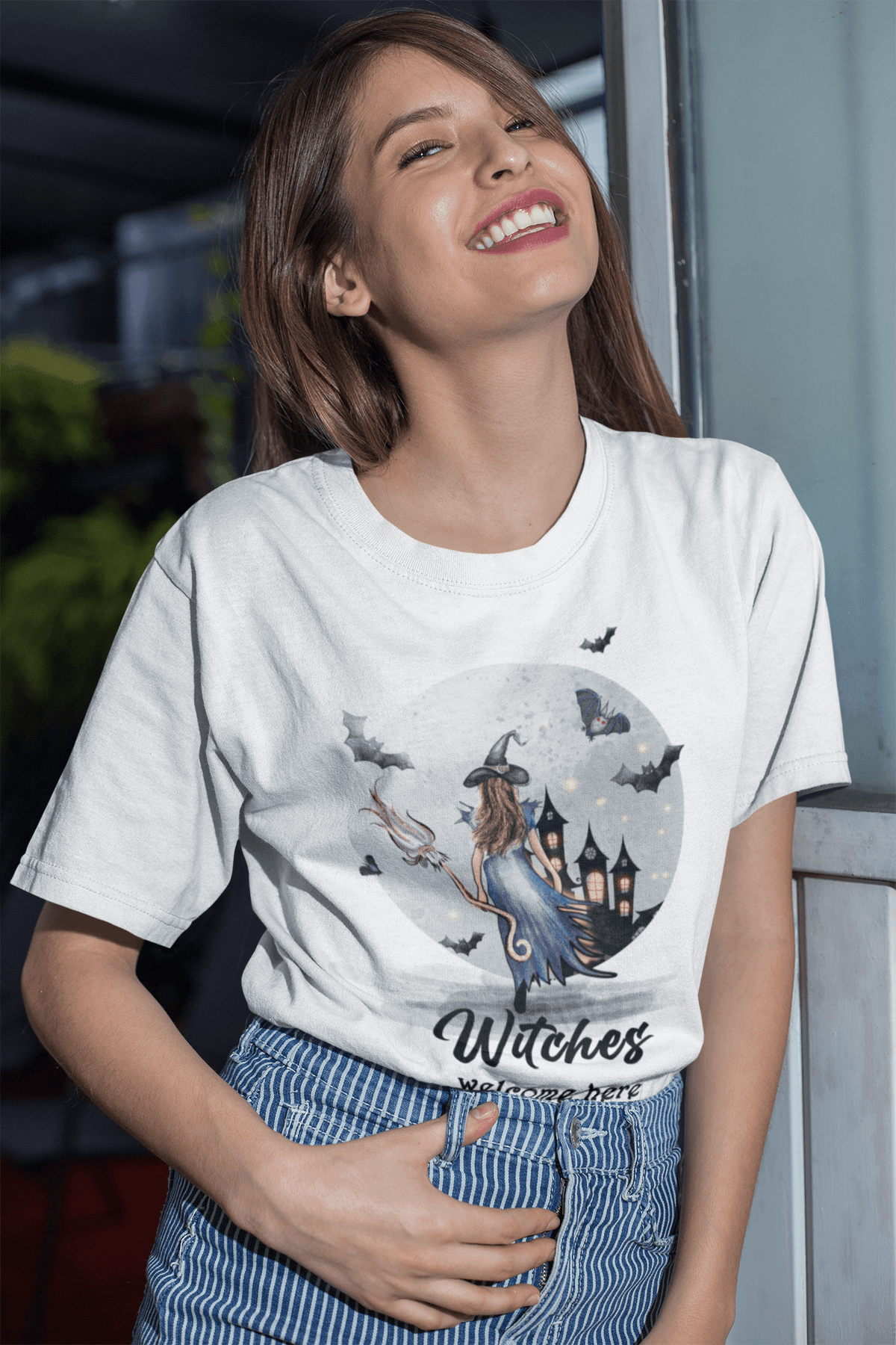 Witches, Welcome here Tee-Regular Fit Tee-StylinArts