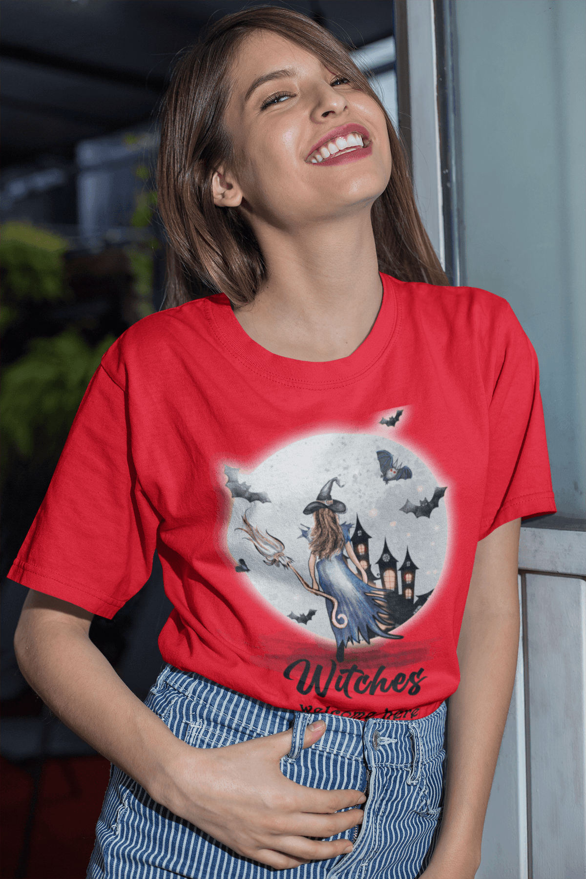 Witches, Welcome here Tee-Regular Fit Tee-StylinArts