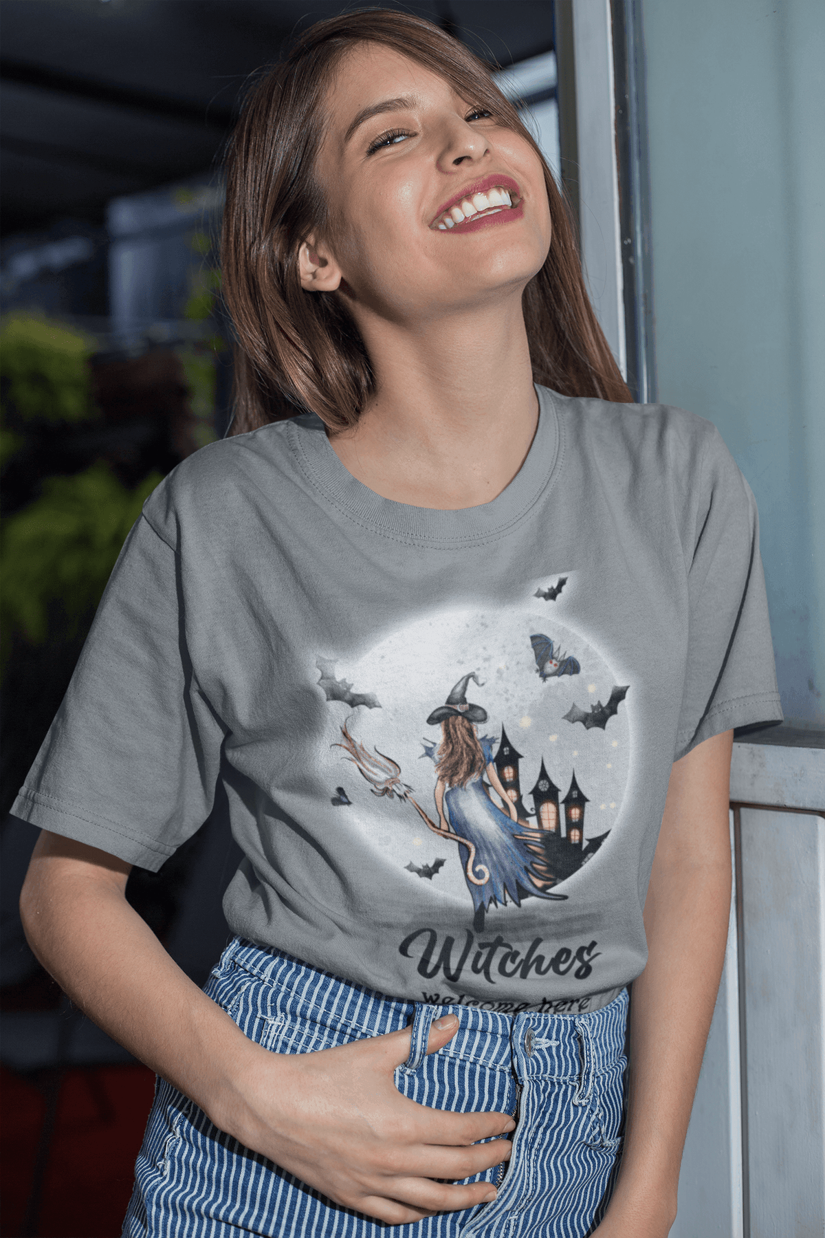 Witches, Welcome here Tee-Regular Fit Tee-StylinArts