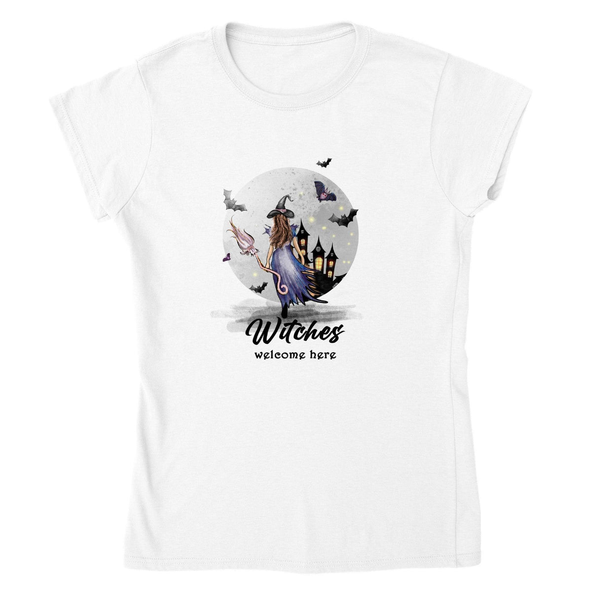 Witches, Welcome here Tee-Regular Fit Tee-StylinArts