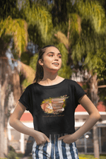 Fall and Coffee Cropped T-Shirt - StylinArt