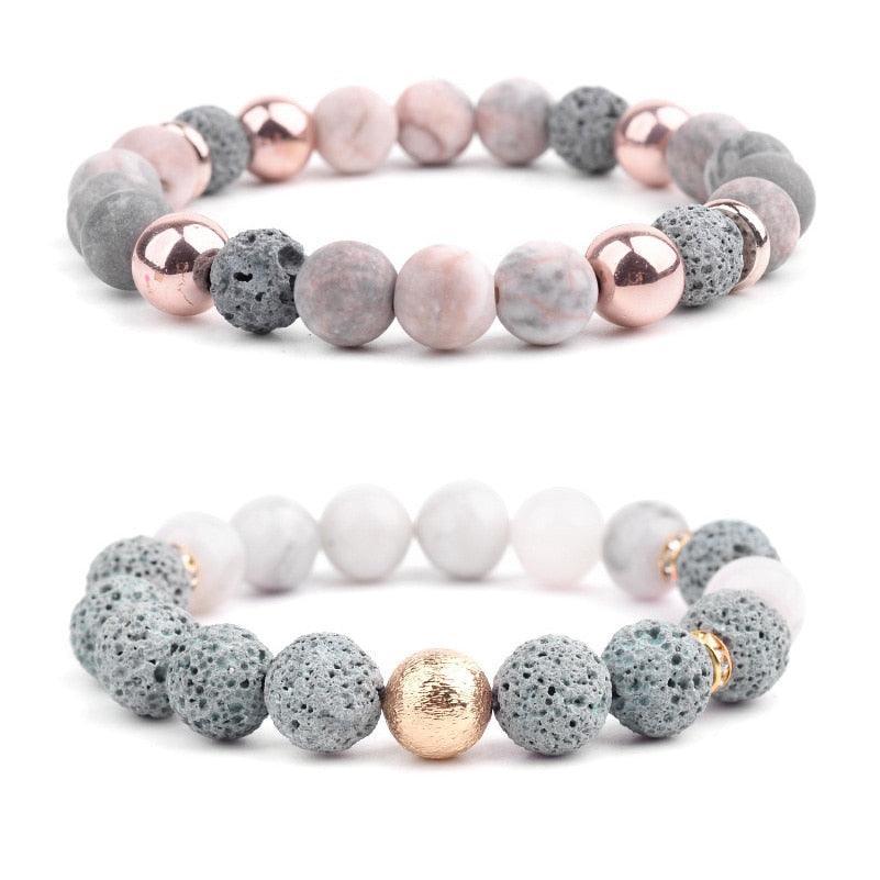 Lava Rock Stone Bracelet-Fashion Bracelets & Bangles-StylinArts