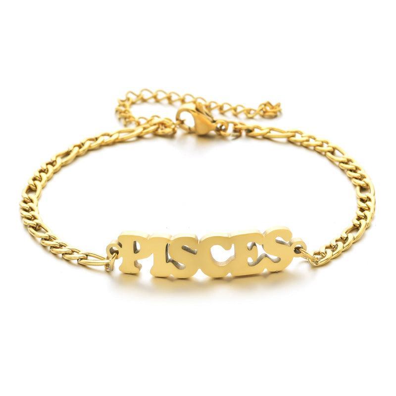 12 Zodiac Constellations Charm Bracelet-Fashion Bracelets & Bangles-StylinArts