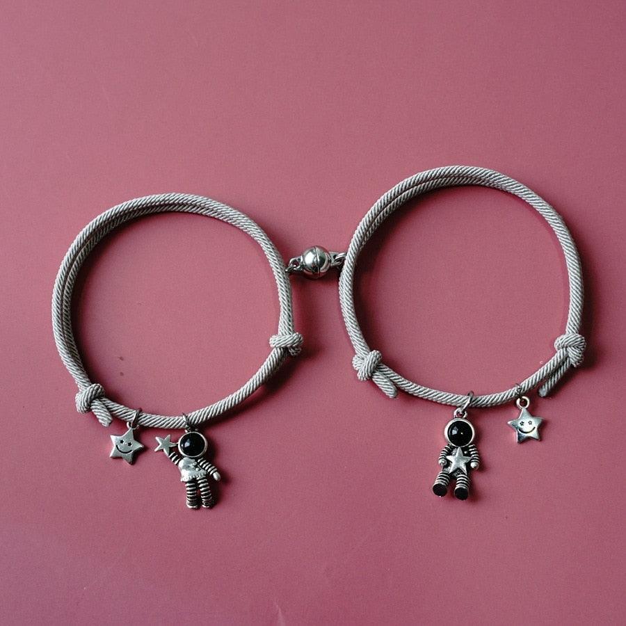 2Pcs/set Couple Bracelet Magnetic-Fashion Bracelets & Bangles-StylinArts