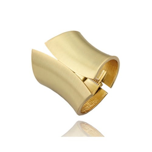 Bold Golden Metallic Cuff Bangle-Fashion Bracelets & Bangles-StylinArts