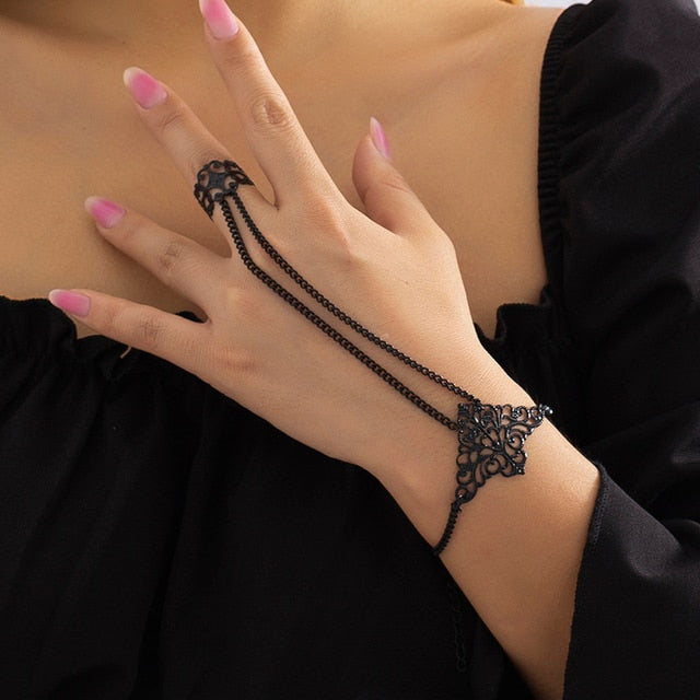 Harness Finger Bracelet Bangles-Fashion Bracelets & Bangles-StylinArts