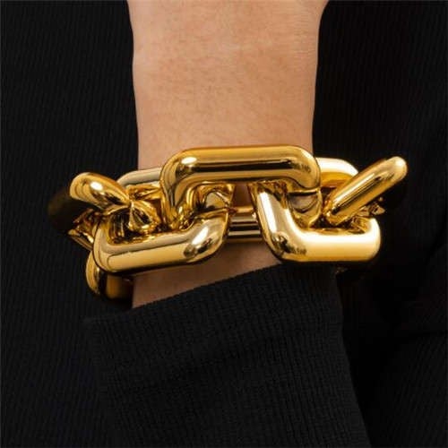 Golden Punk Thick Chain Bracelet-Fashion Bracelets & Bangles-StylinArts
