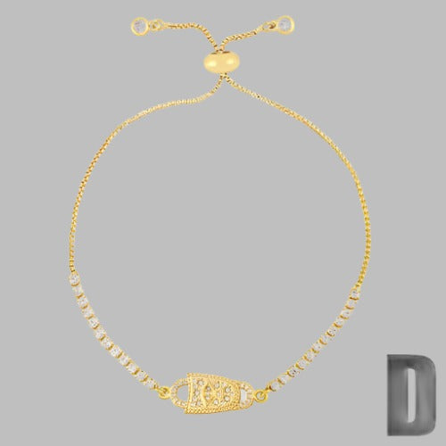 Lock Pendant Minimalist 18K Gold Bracelet-Fashion Bracelets & Bangles-StylinArts
