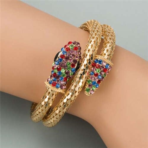Multicolor Snake Design Bracelet-Fashion Bracelets & Bangles-StylinArts