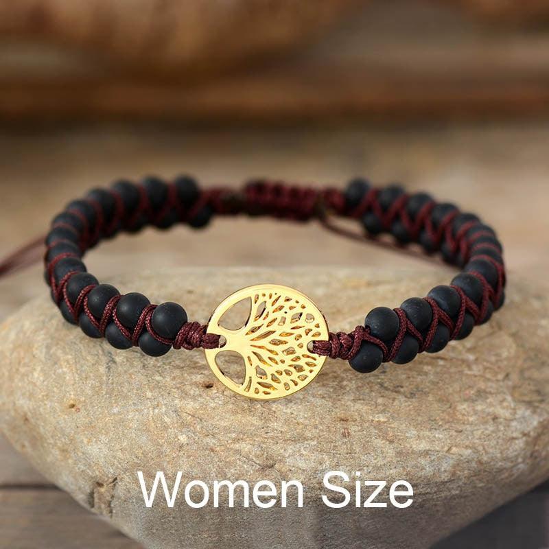 Tree Charm Bracelets African Japser String Braided Bracelets-Fashion Bracelets & Bangles-StylinArts