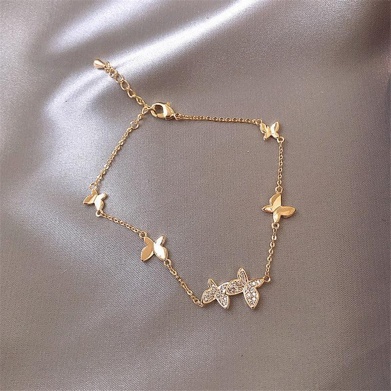 Crystal Butterfly Bracelet-Fashion Bracelets & Bangles-StylinArts