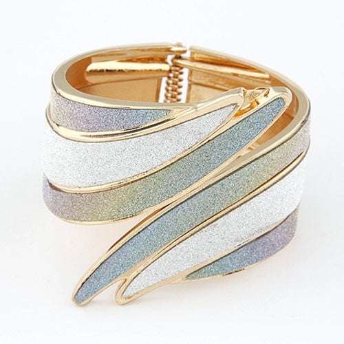 Silver-Gradient Angel Wing Bangle-Fashion Bracelets & Bangles-StylinArts
