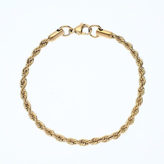 Twisted Rope Chain Bracelet-Fashion Bracelets & Bangles-StylinArts