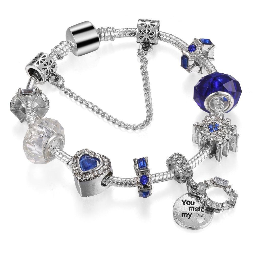 Snowflake Charm Bracelet-Fashion Bracelets & Bangles-StylinArts