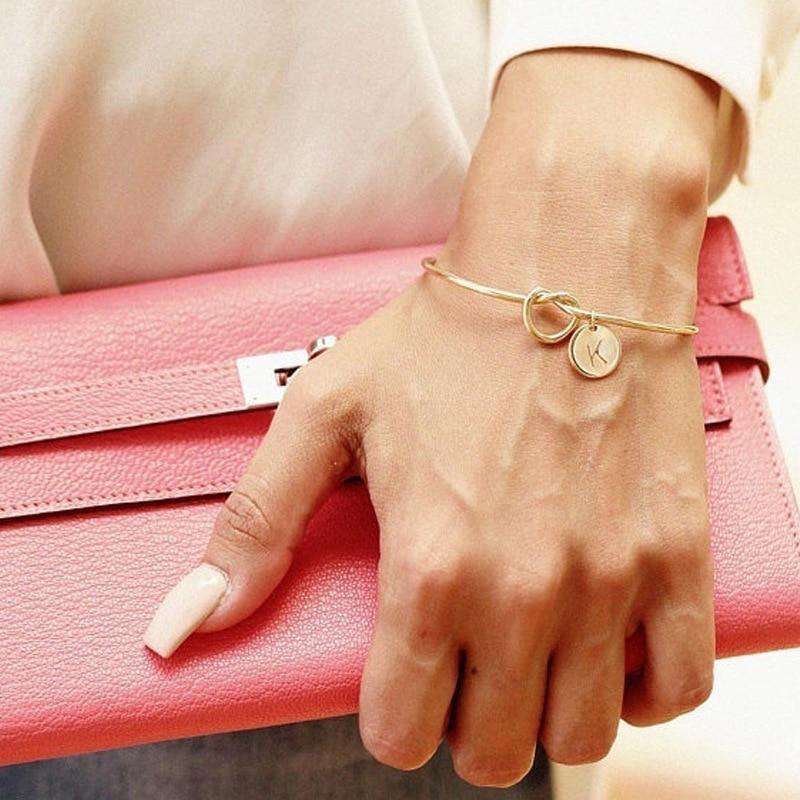 Initial Knot Bracelet-Fashion Bracelets & Bangles-StylinArts