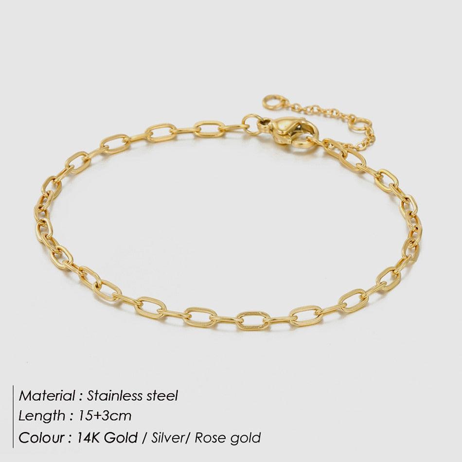 Curb Cuban Link Chain Stainless Steel Bracelets-Fashion Bracelets & Bangles-StylinArts