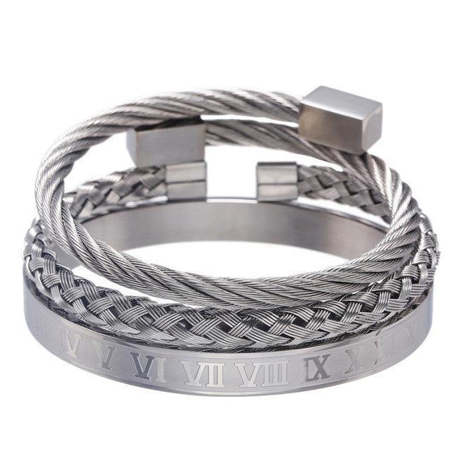 Stainless Steel Men Bracelet-Fashion Bracelets & Bangles-StylinArts