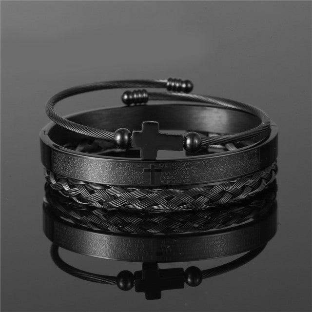 Stainless Steel Men Bracelet-Fashion Bracelets & Bangles-StylinArts