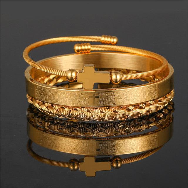 Stainless Steel Men Bracelet-Fashion Bracelets & Bangles-StylinArts