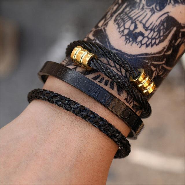 Stainless Steel Men Bracelet-Fashion Bracelets & Bangles-StylinArts