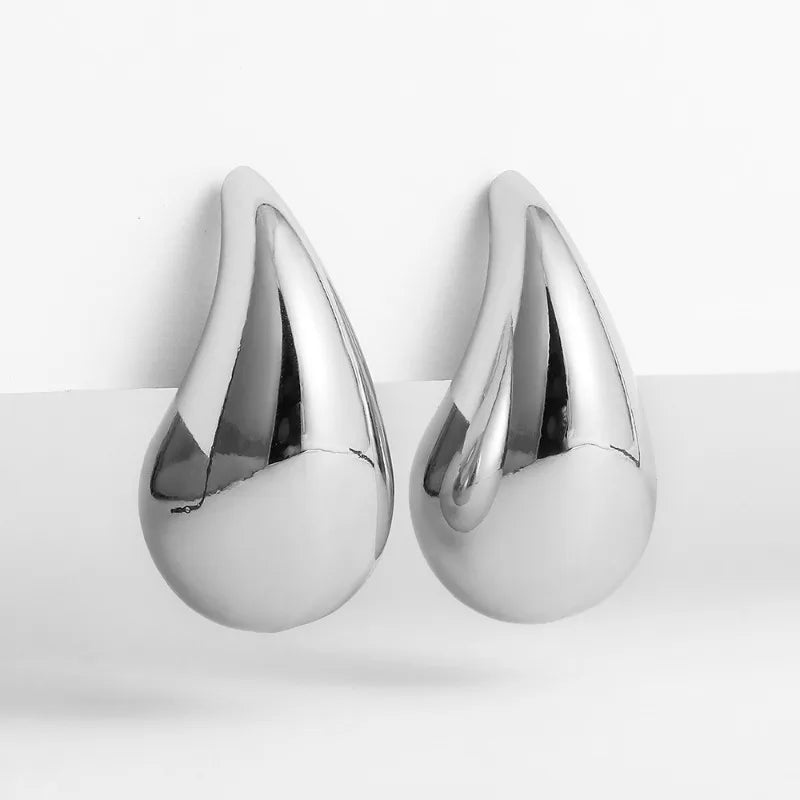 Chunky Dome Drop Earrings-Fashion Earrings-StylinArts