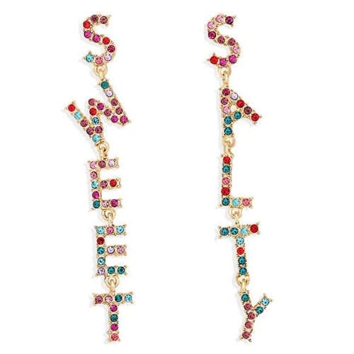 Alphabet Charm Dangling Earrings-Fashion Earrings-StylinArts